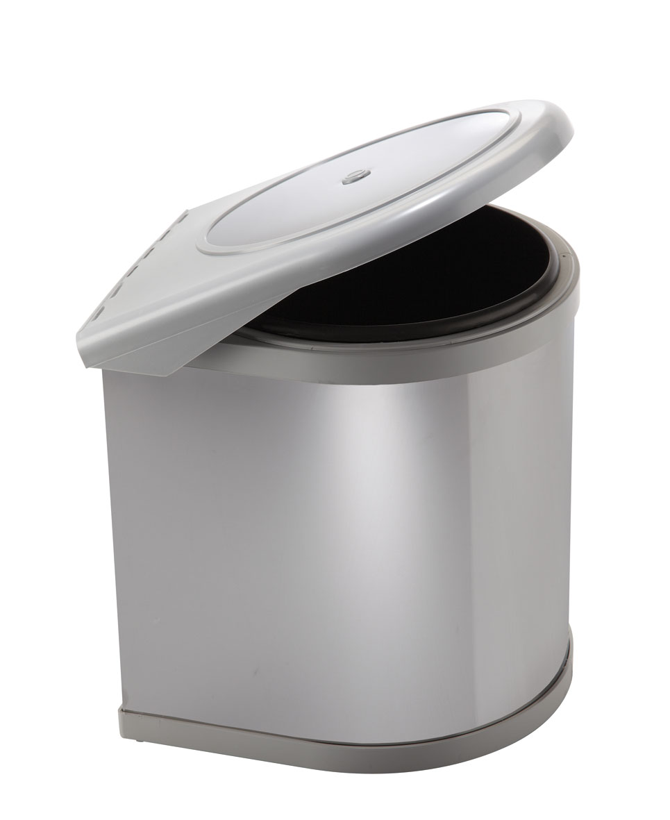 Swing Out Plastic Stainless Steel Waste Bin Automatic Kitchen Door