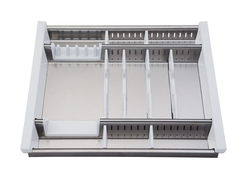 PORTAPOSATE da CASSETTO in ACCIAIO INOX Adattabile Modulo 60cm