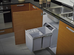 PULL-OUT WASTE BIN for KITCHEN BASE; ECO bins 4x8L -PTA 4045C
