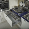 CUTLERY TRAY STAINLESS STEEL “HIDDEN” INTERNAL of top drawer 120cm; Complete with sliders BLUM -R420/S C10 6