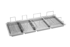 TABLEWARE HOLDER for DRAWER in PLASTIC and WIRE 120cm base