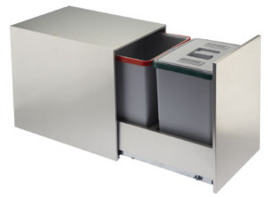 PULL-OUT WASTE BIN for KITCHEN BASE; ECO bins 2x18L -PA2 INL424833B
