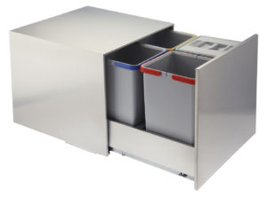PULL-OUT WASTE BIN for KITCHEN BASE; ECO bins 4x12L -PA2 INL424848B