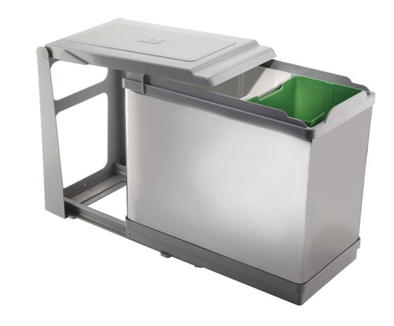 PULL-OUT WASTE BIN for KITCHEN BASE; ECO bins 1x16L+1x10L -PAI605/1