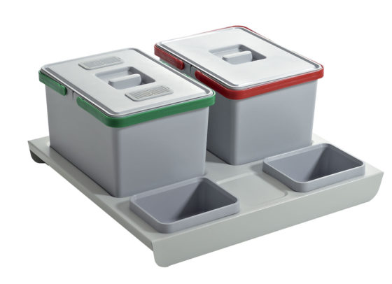 WASTEBIN for KITCHEN DRAWER; ECO module 60 cm Bins 2x12L -PBA22 06050A