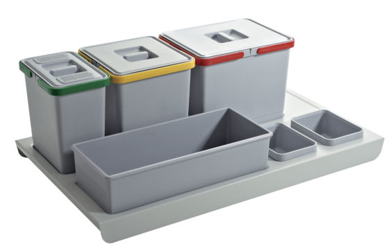 WASTEBIN for KITCHEN DRAWER; ECO module 90 cm Bins 3x12L -PBA22 09050A