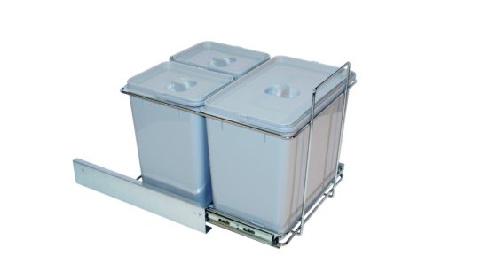 PULL-OUT WASTE BIN for KITCHEN BASE; ECO bins 2x18L -PF02 A