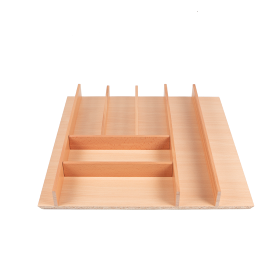 CUTLERYTRAY for KITCHEN DRAWER Solid Beech, Natural finish; module 60cm