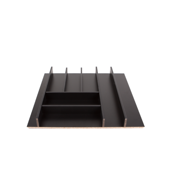 CUTLERYTRAY for KITCHEN DRAWER Solid Beech, Black finish; module 60cm