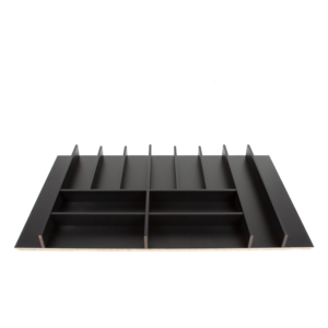 CUTLERYTRAY for KITCHEN DRAWER Solid Beech, Black finish; module 90cm