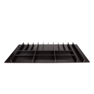 CUTLERYTRAY for KITCHEN DRAWER Solid Beech, Black finish; module 120cm