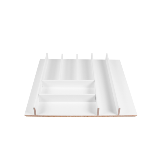 CUTLERYTRAY for KITCHEN DRAWER Solid Beech, Gloss White finish; module 60cm