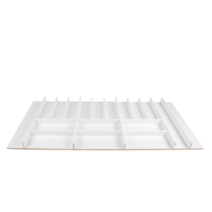 CUTLERYTRAY for KITCHEN DRAWER Solid Beech, Gloss White finish; module 120cm
