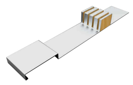 Accessorie Knife Block STAINLESS STEEL for CUTLERY TRAY in full Beech and Laminate