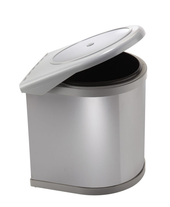 SWING OUT plastic/stainless steel WASTE BIN AUTOMATIC kitchen door opening ; ECO Bin 1x10L -PP608/1