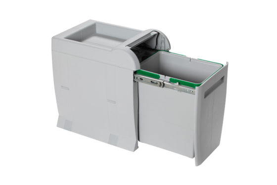 PULL-OUT WASTE BIN for KITCHEN BASE; ECO bins 1x18L -PTA 3040B