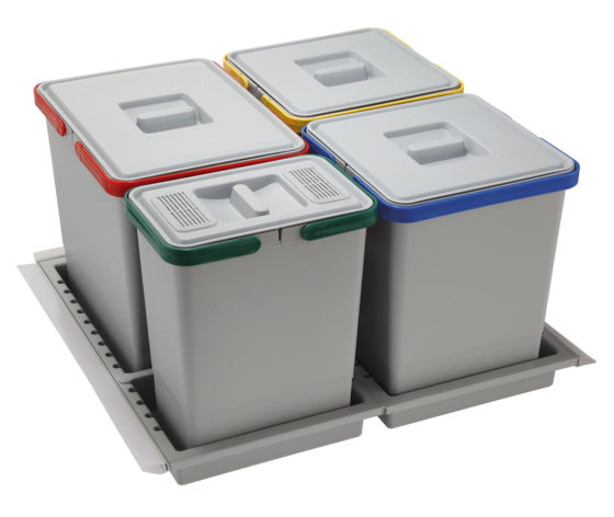 WASTEBIN for KITCHEN DRAWER; ECO module 60 cm Bins 2x15L -PTC28 06050 3F