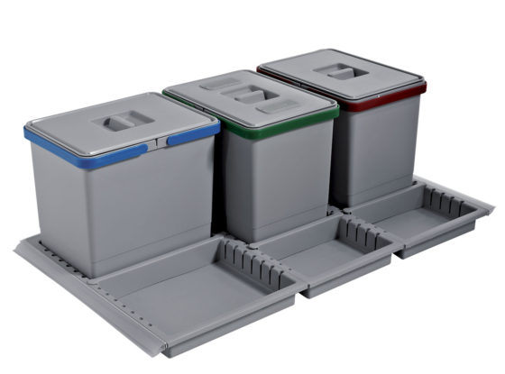 WASTEBIN for KITCHEN DRAWER; ECO module 90 cm Bins 4x15L -PTC28 09050 9F