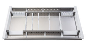 CUTLERY TRAY STAINLESS STEEL "Adaptive" 90cm module -R290/S C10