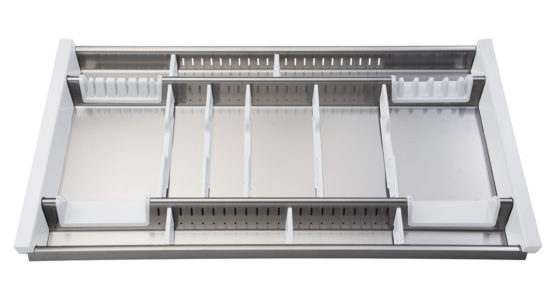 CUTLERY TRAY STAINLESS STEEL "Adaptive" 90cm module -R290/S C10