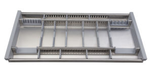 PORTAPOSATE da CASSETTO in ACCIAIO INOX "Adattabile" Modulo 100cm