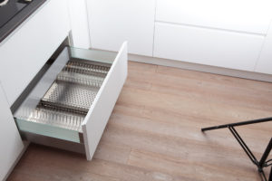 TABLEWARE HOLDER for DRAWER in STAINLESS STEEL 120cm base