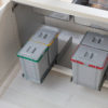 PULL-OUT WASTE BIN for KITCHEN BASE; ECO bins 1x24L+2x8L -PF01 44B1 3